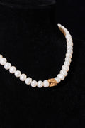 Pearl Necklace with Gold Accent