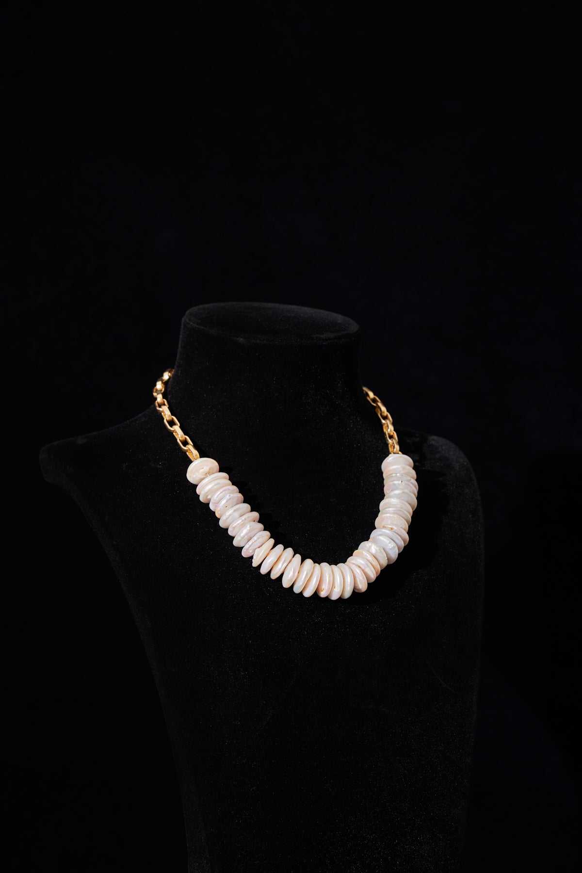 Coined Baroque Pearl Necklace