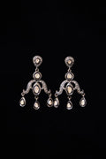 Rose-Cut Diamond Pavé Chandelier Earrings