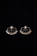 Rose-Cut Diamond Fan Earrings