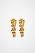 Golden Bloom Flower Earrings