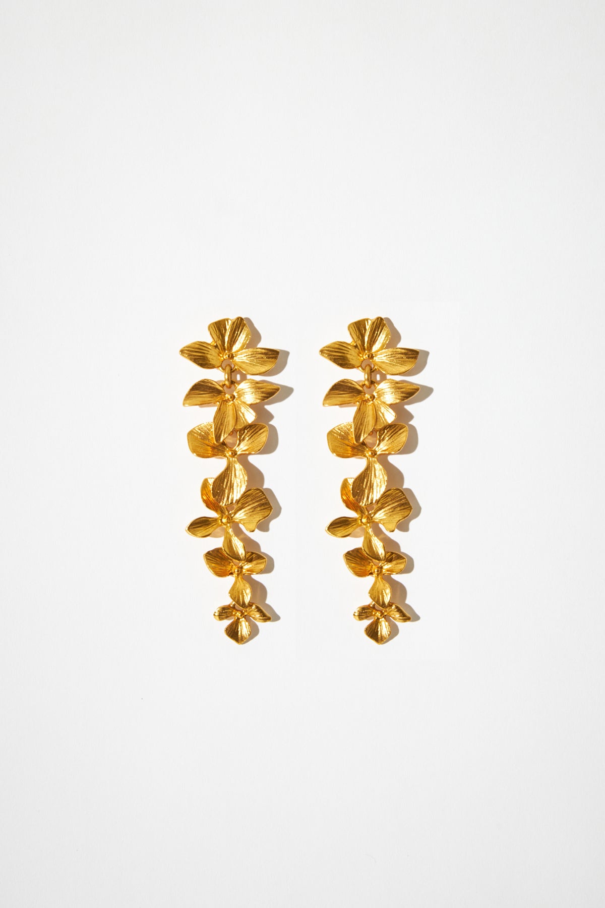 Golden Bloom Flower Earrings
