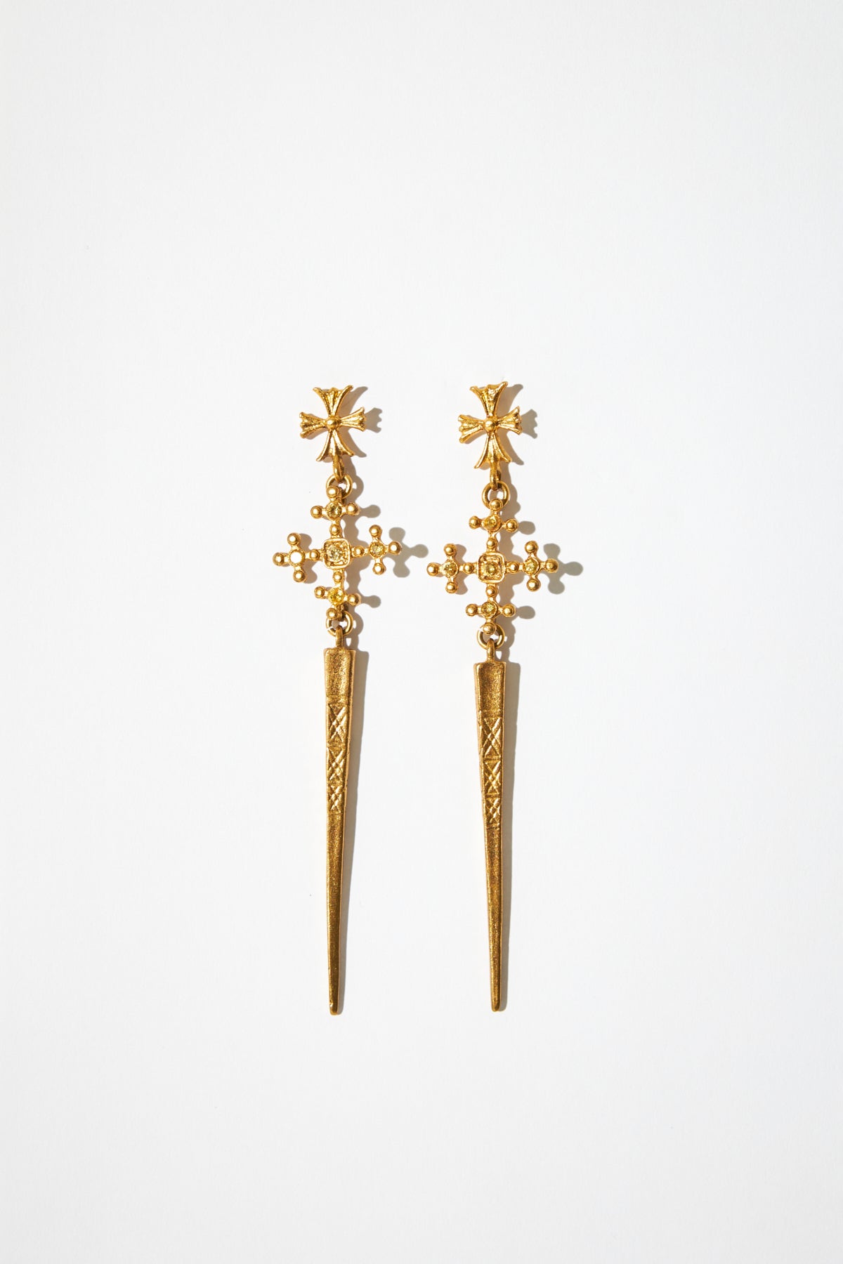 Cross Spike Earrings