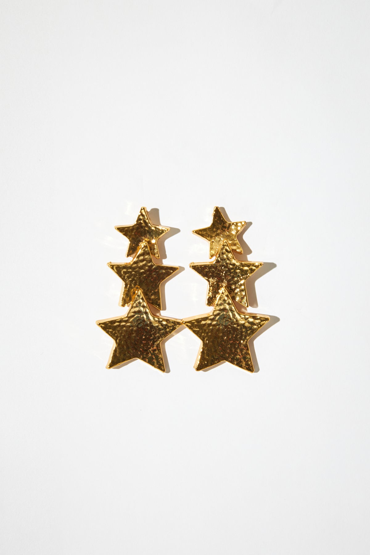 Graduated Star Earrings