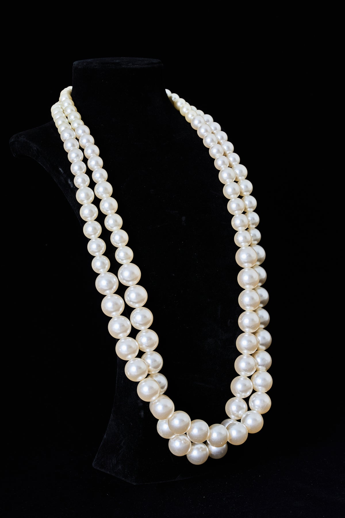 Double Layered Maximalist plated Pearl Necklace