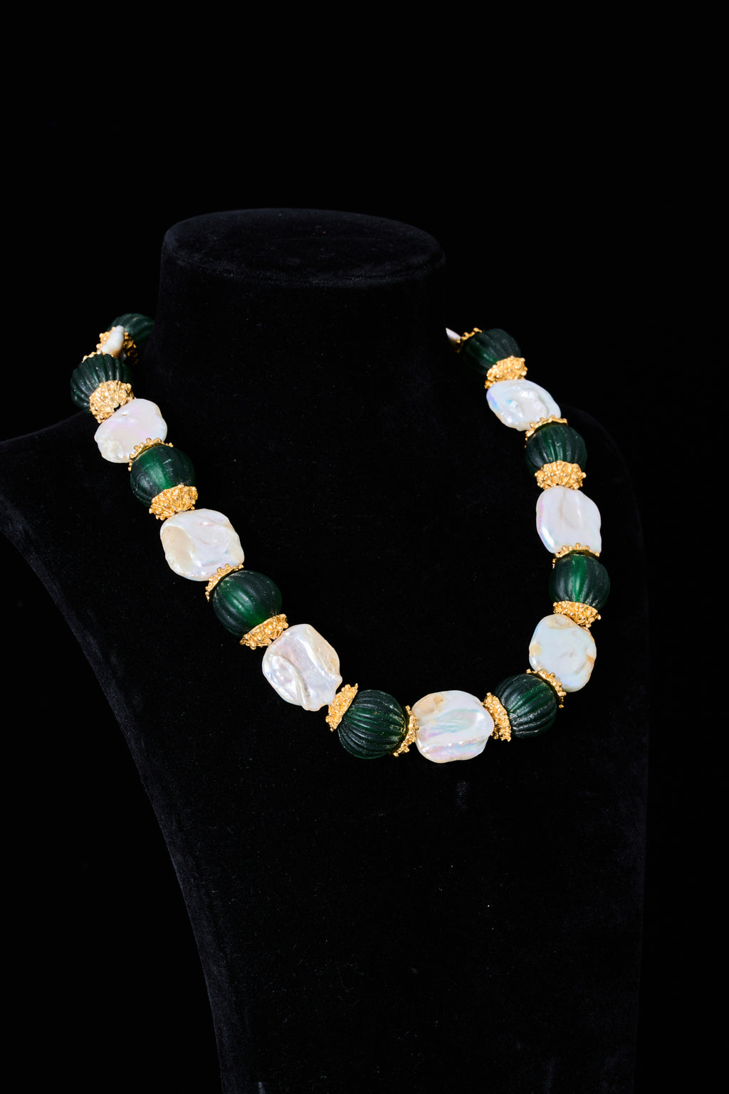 Baroque Pearl & Murano Glass Necklace