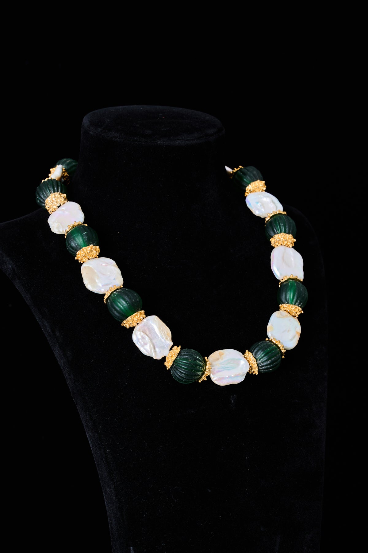 Baroque Pearl & Murano Glass Necklace