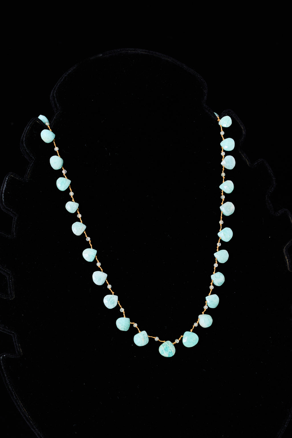 Amazonite Teardrop Knot Necklace