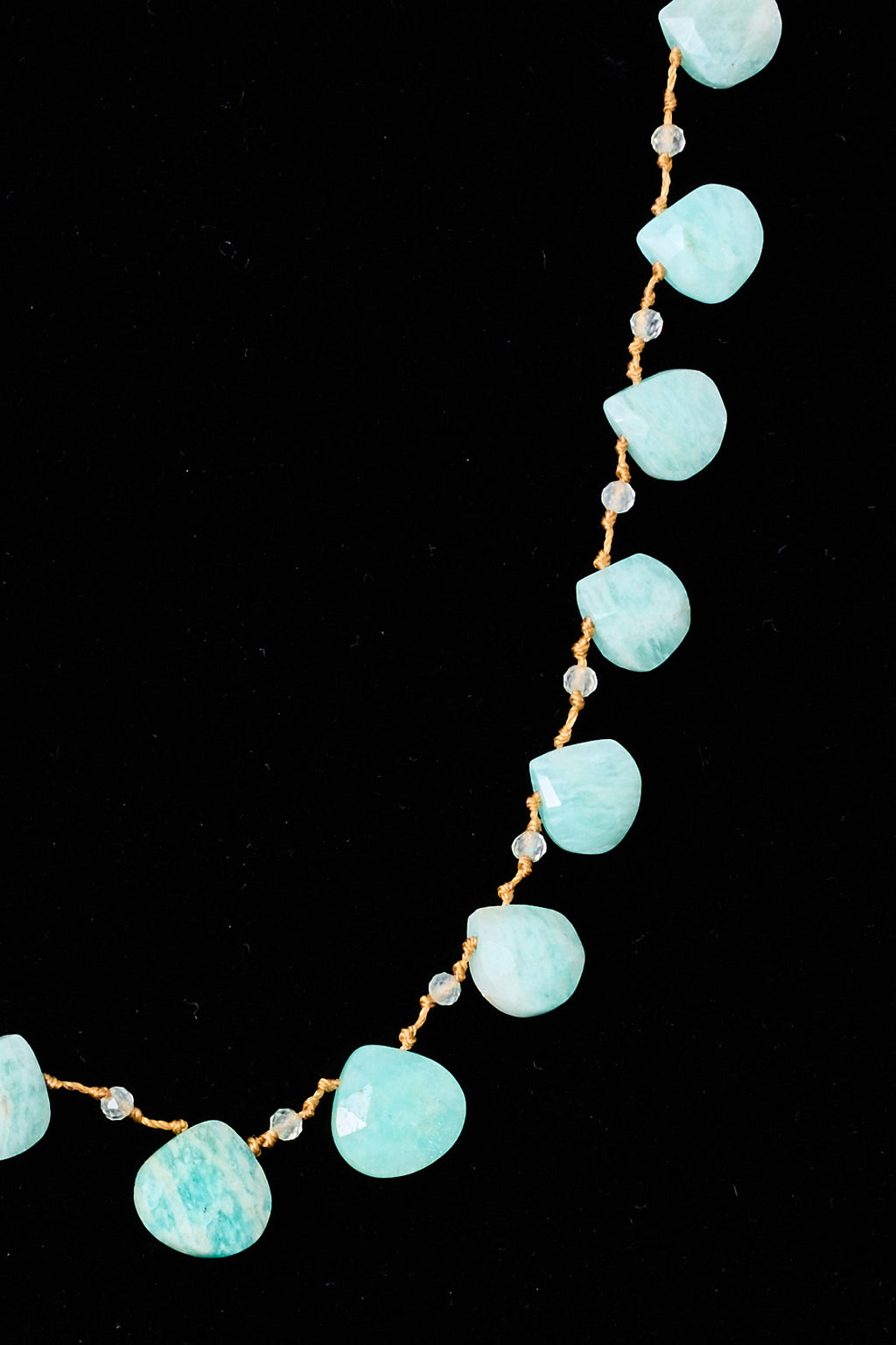 Amazonite Teardrop Knot Necklace