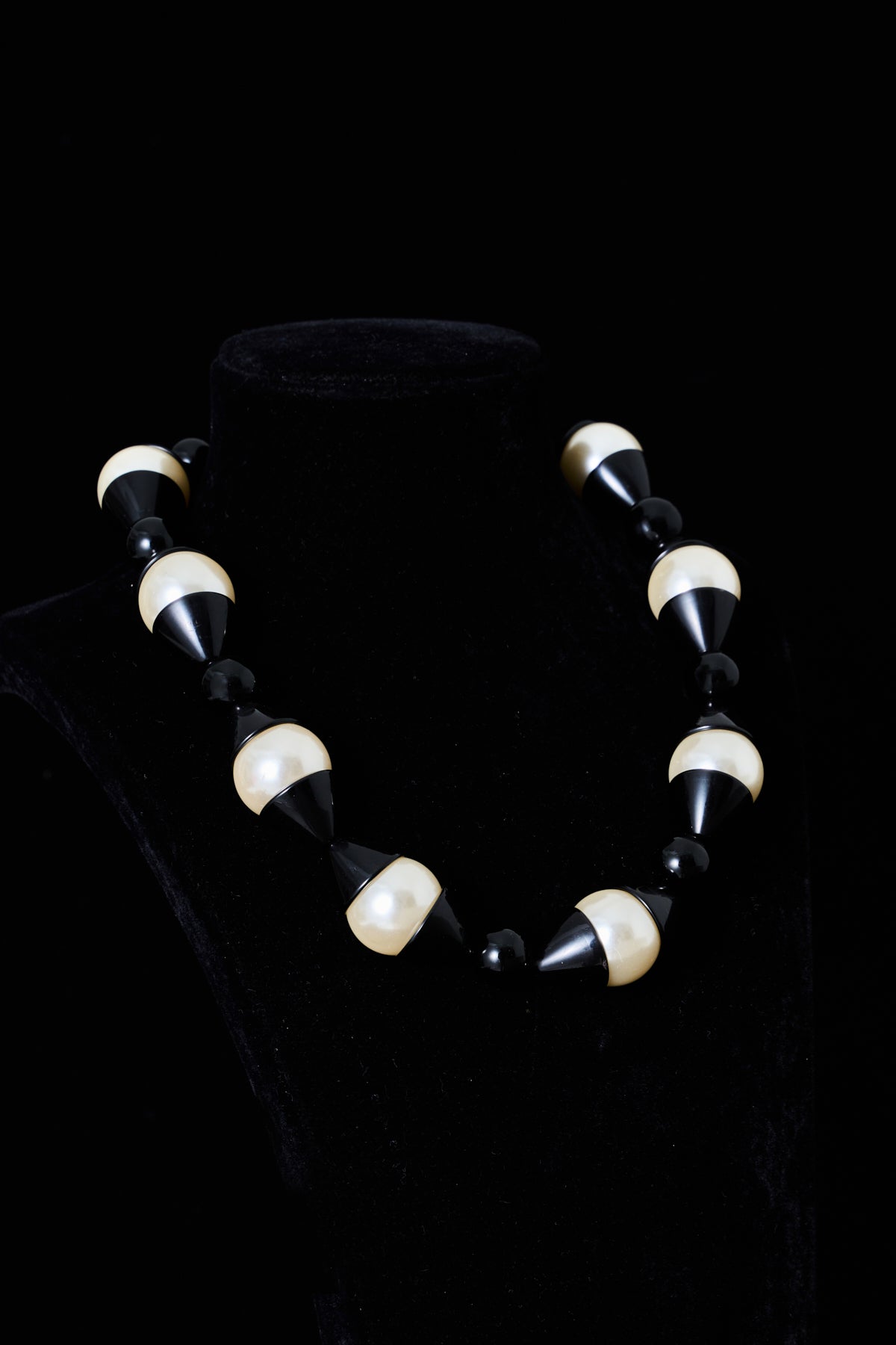 Pearl & Onyx Large Bead Necklace