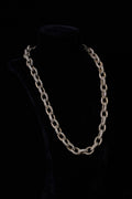 Interlocking Rose Cut Diamond Pavé Chain Necklace