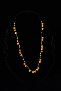 Yellow Sapphire Teardrop Knot Necklace