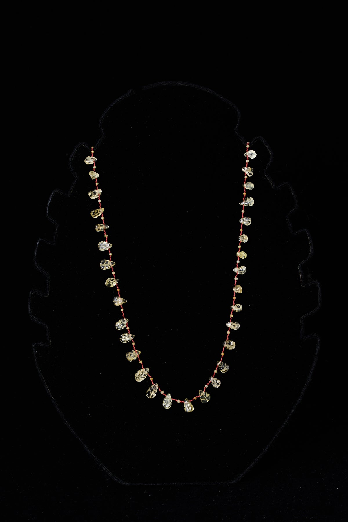 Carved Teardrop Knot Necklace