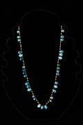 Aquamarine Teardrop Knot Necklace