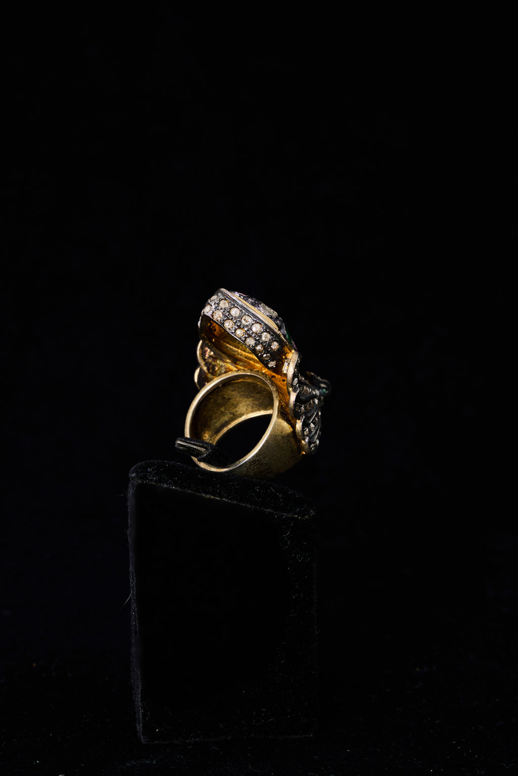 Ruby and Emerald detailed Peacock Ring