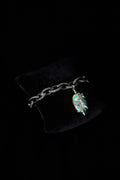 Turquoise & Diamond Egg Pendant Bracelet