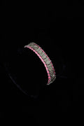 Woven Champagne Diamond Pavé Bracelet in Pink