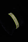 Woven Champagne Diamond Bracelet in Lime