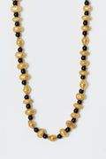 Onyx & Gold Plated silver Bead Necklace