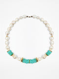 Turquoise & Baroque Pearl Necklace