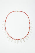 Coral & Spiked Bead Necklace