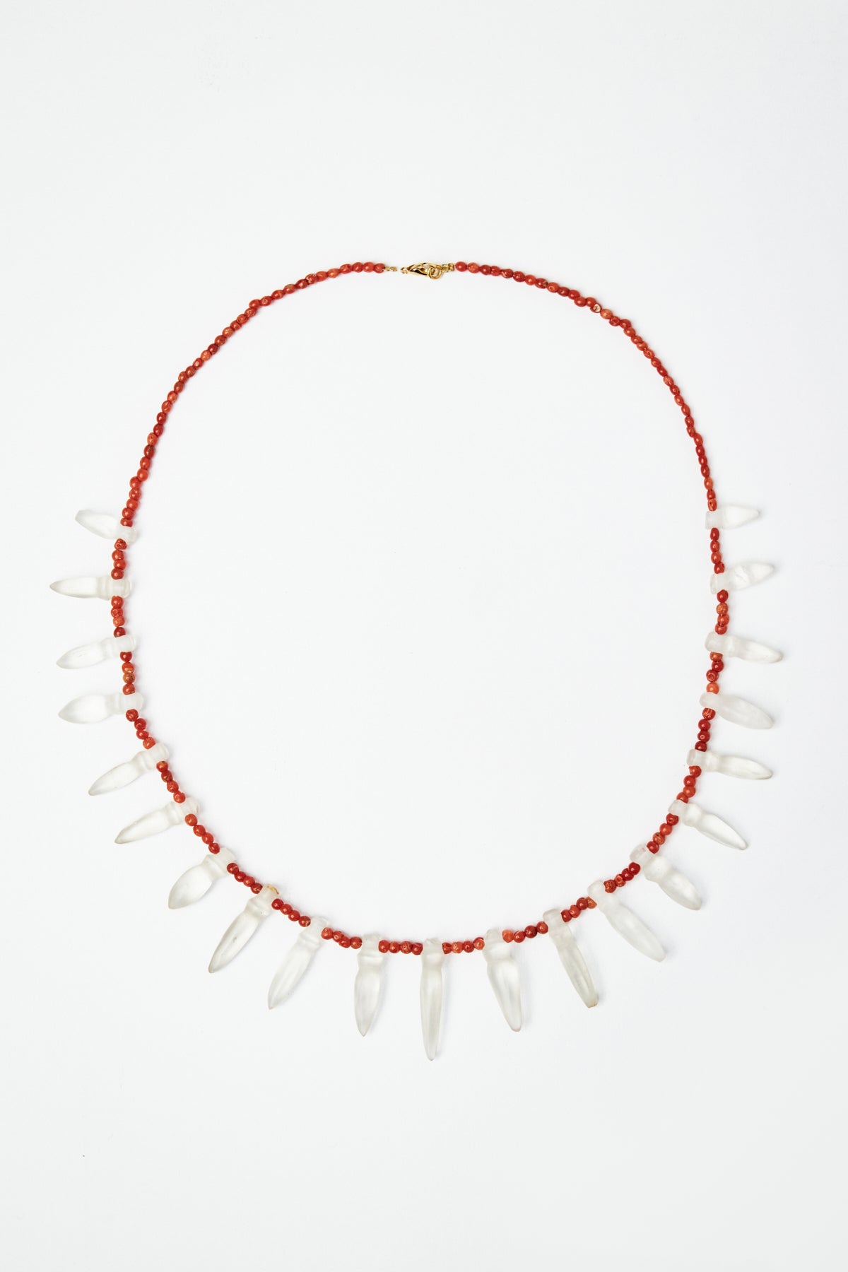 Coral & Spiked Bead Necklace