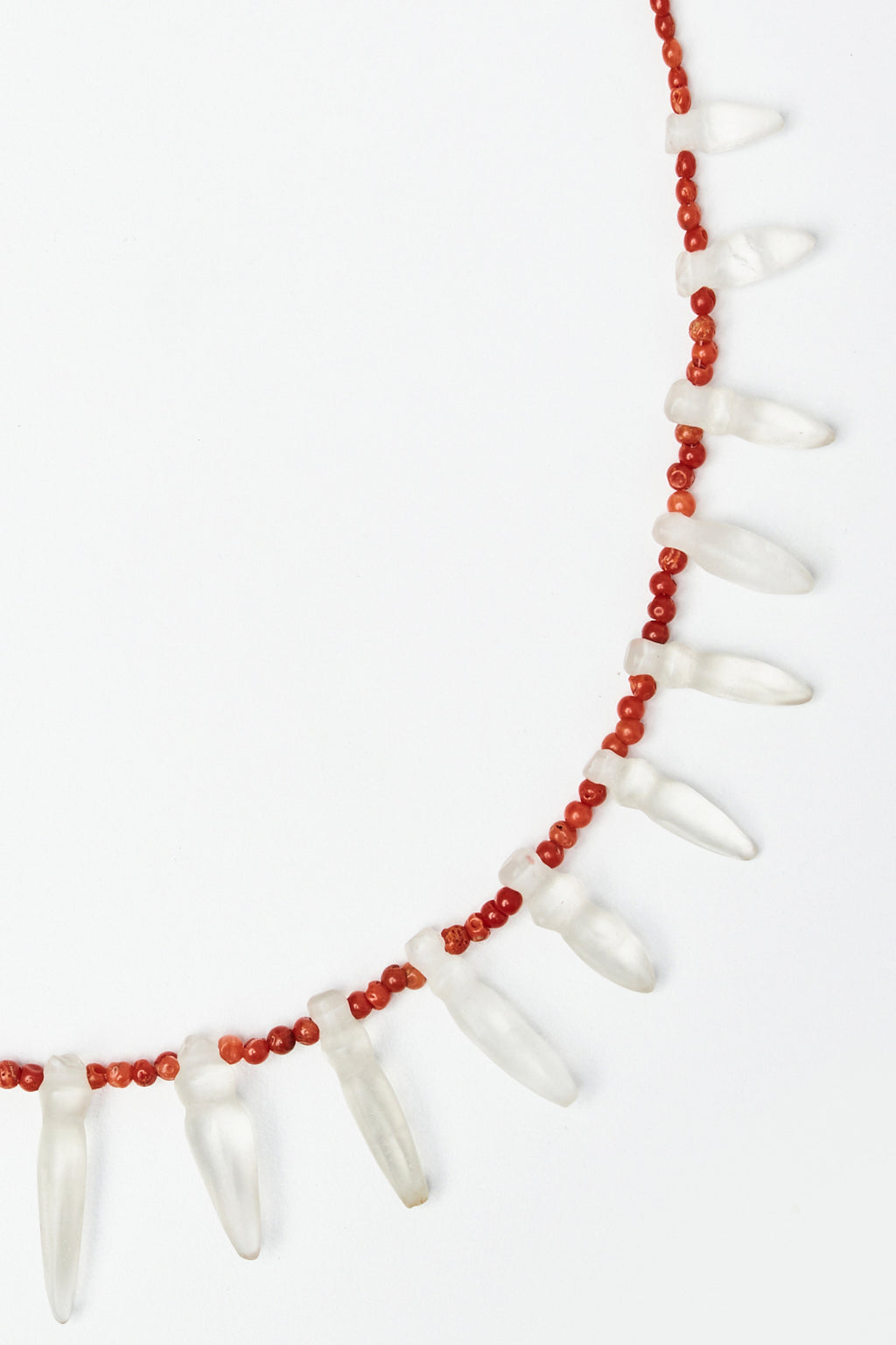 Coral & Spiked Bead Necklace