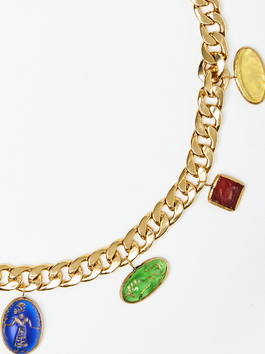 Fossil Multi-Charm Chain Necklace