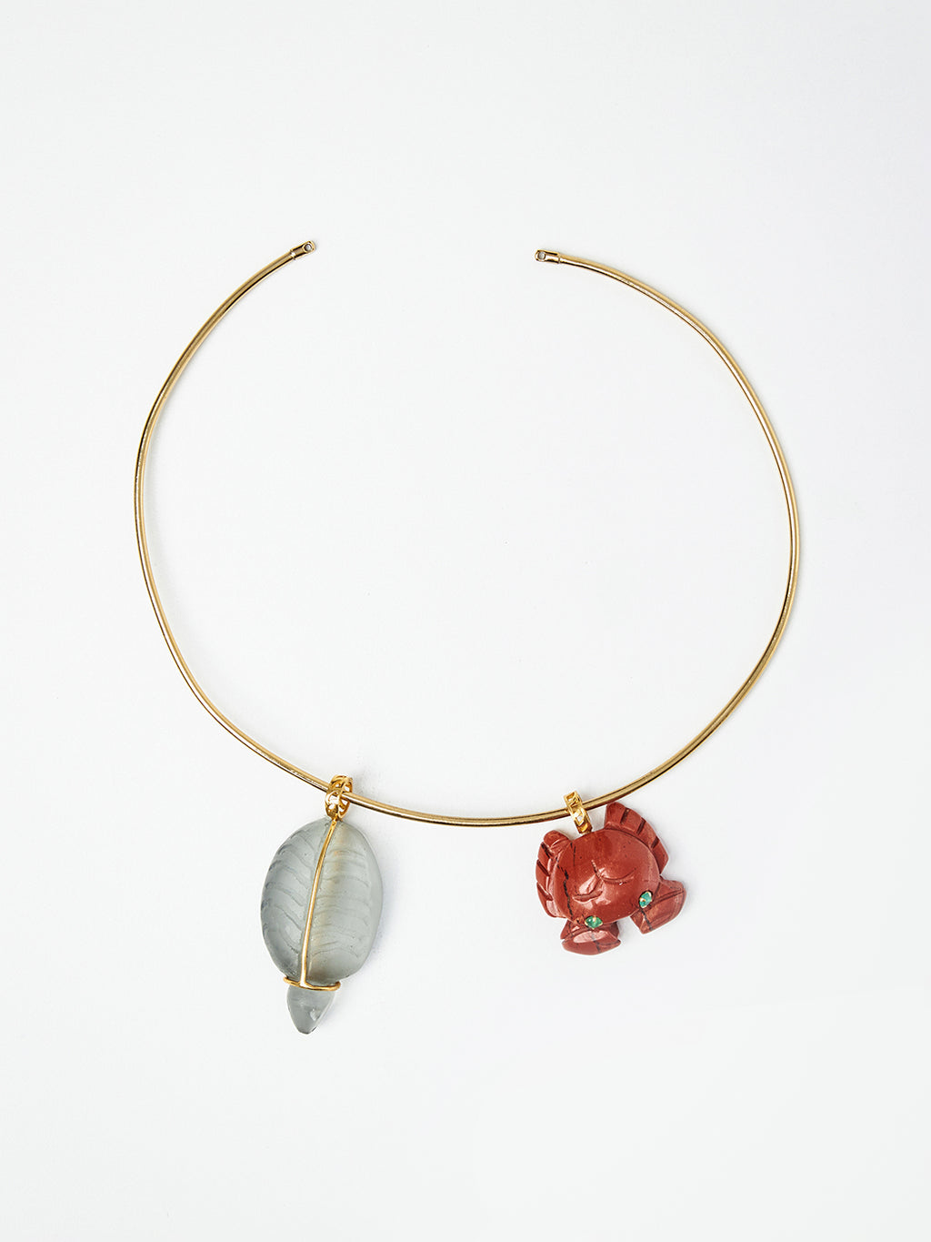 Crab & Turtle Pendant Choker Necklace