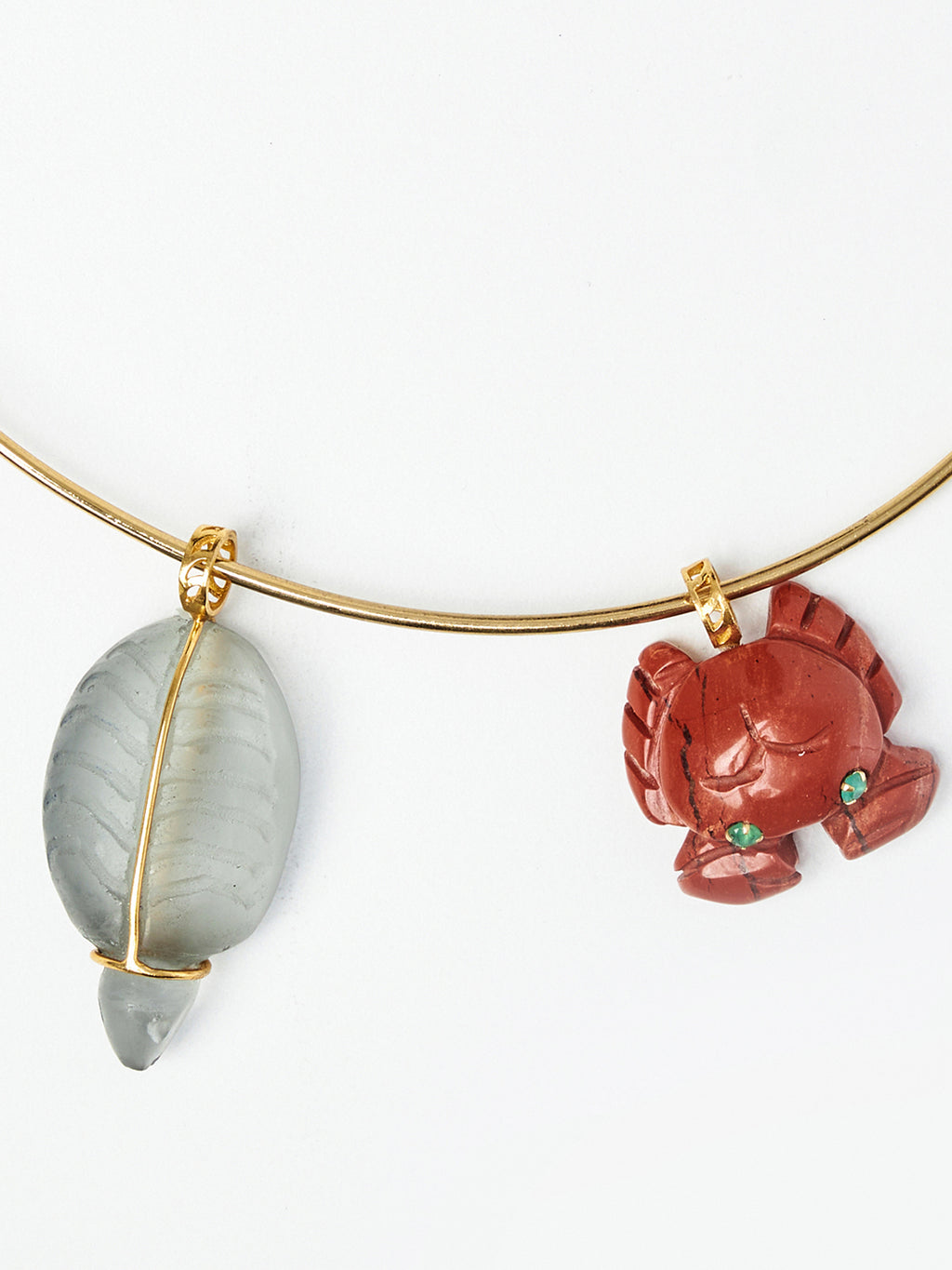 Crab & Turtle Pendant Choker Necklace