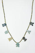 Multi Charm Organic Bead Necklace