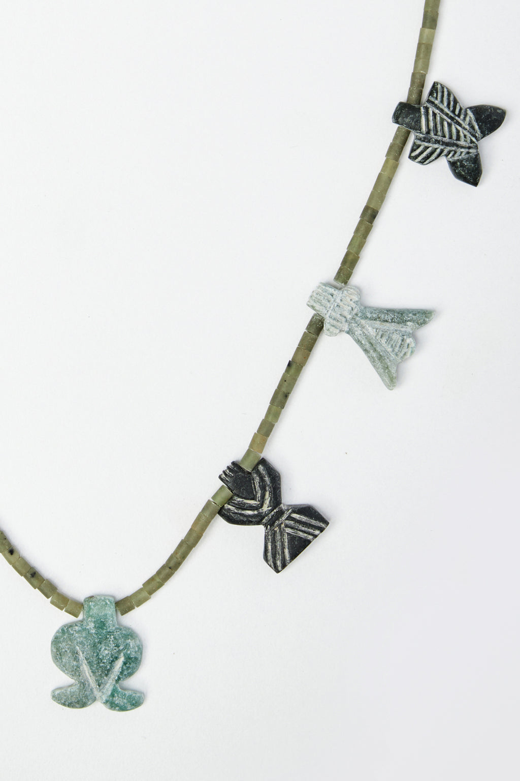 Multi Charm Organic Bead Necklace