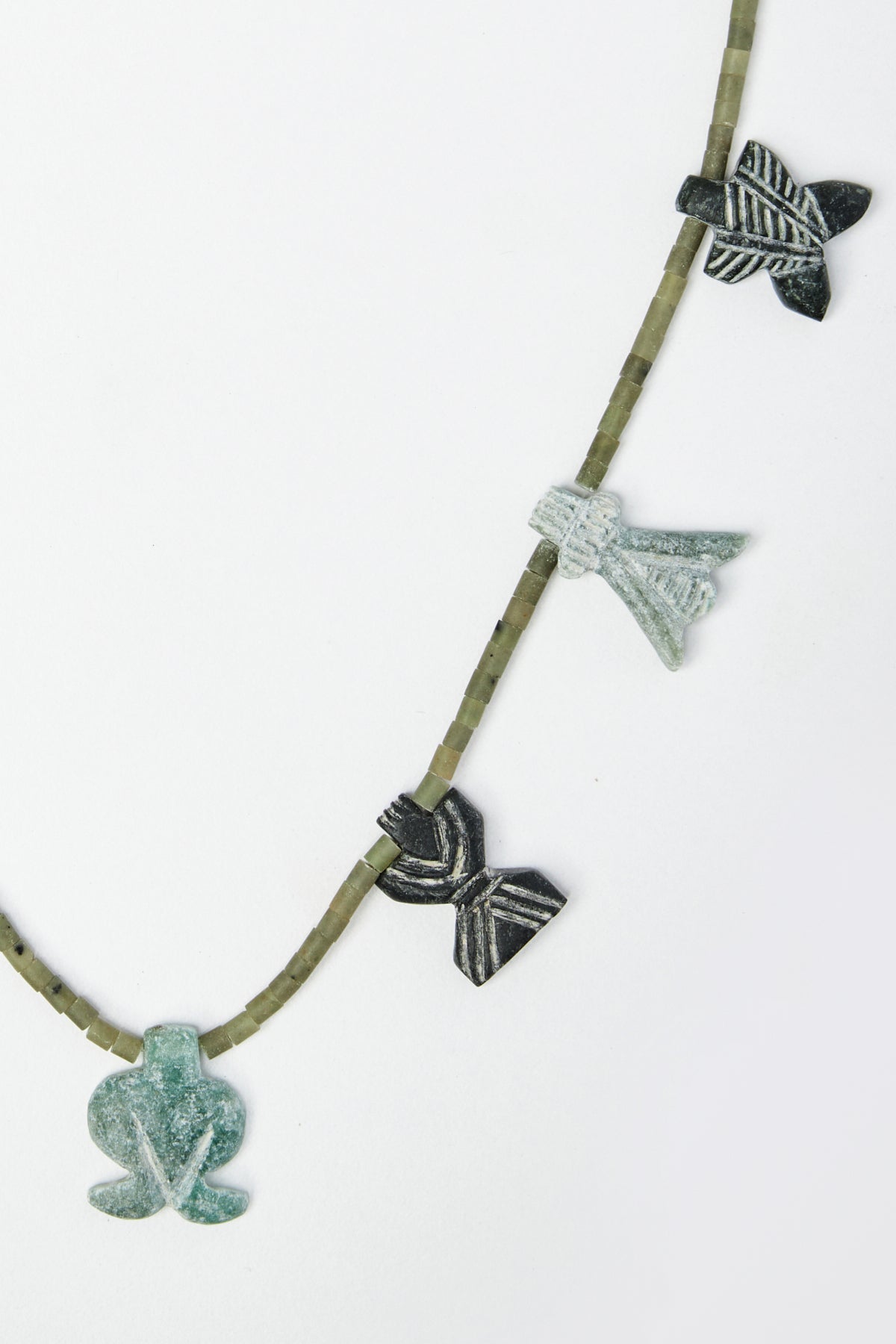 Multi Charm Organic Bead Necklace