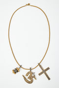 Symbols of Faith Charm Necklace with Rose Cut Diamonds