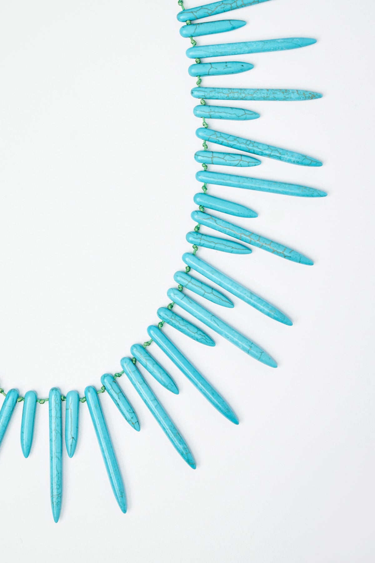 Turquoise Spiked Bead Necklace