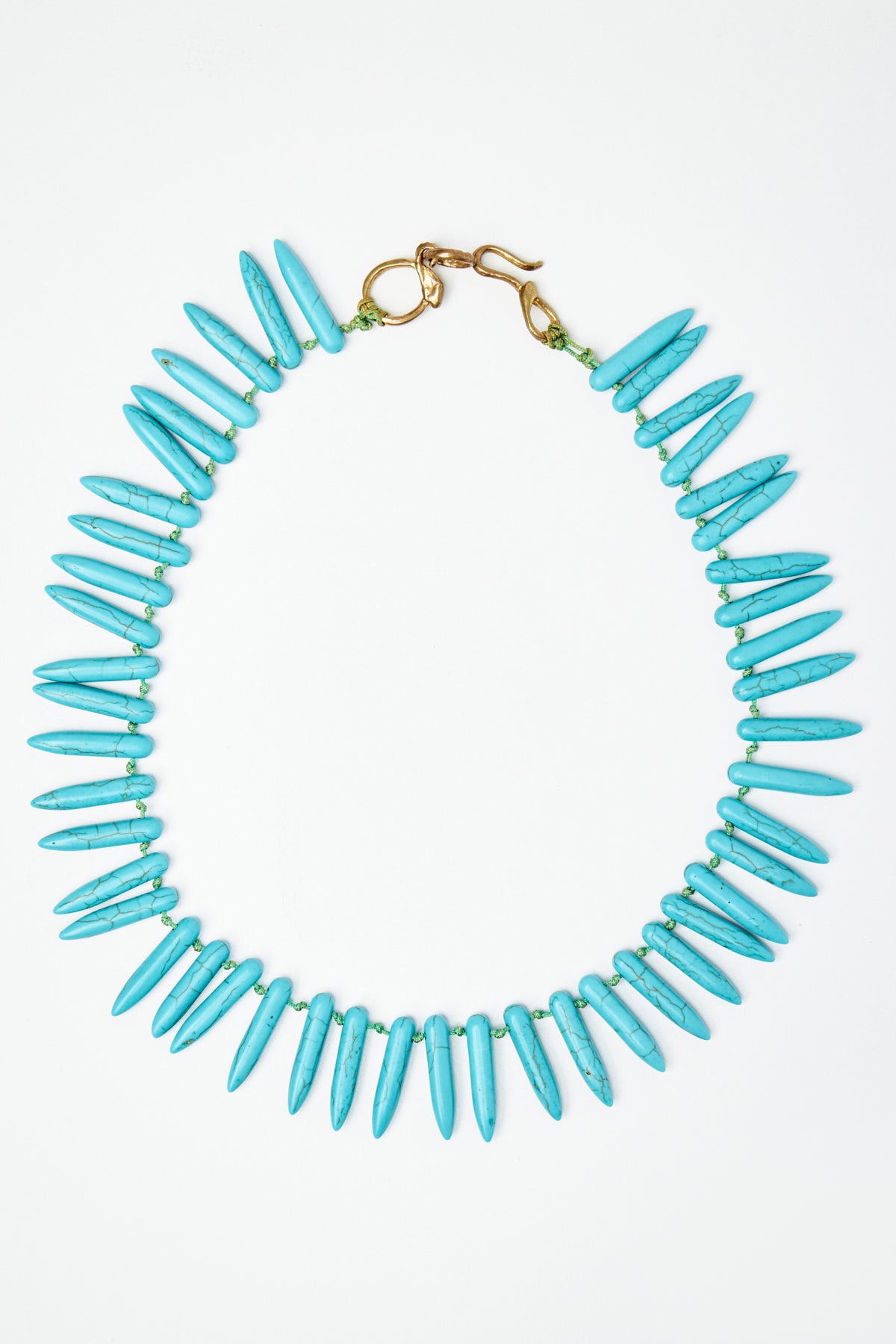 Turquoise Spiked Bead Necklace