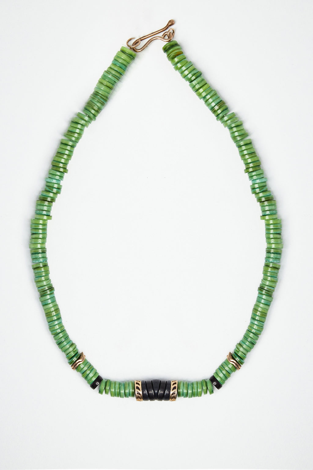 Green Mother of Pearl Bead Necklace