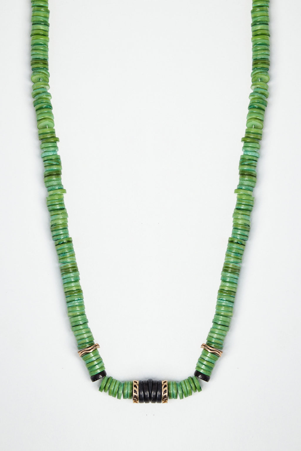 Green Mother of Pearl Bead Necklace