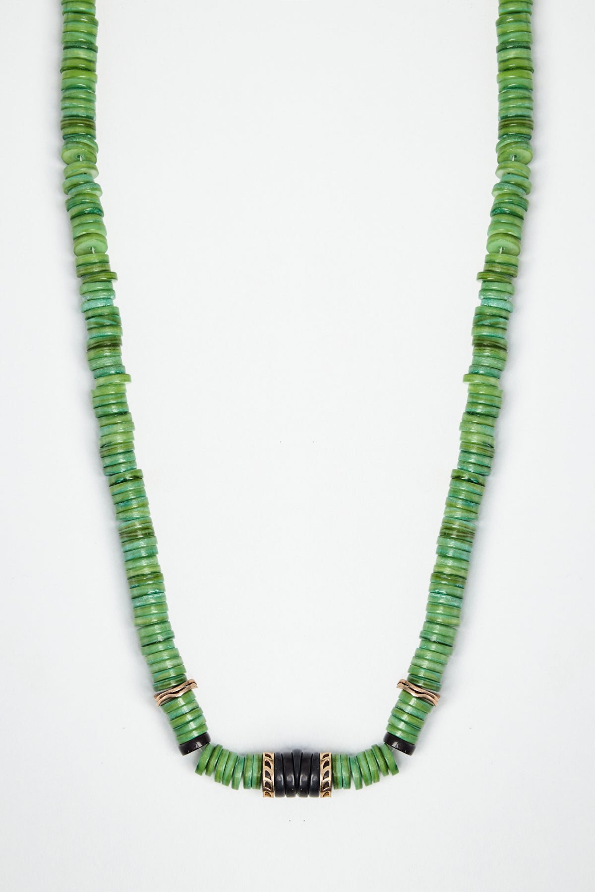 Green Mother of Pearl Bead Necklace