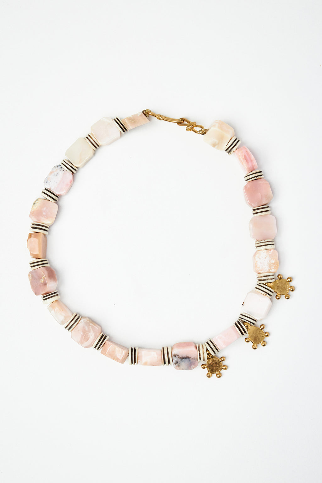 Pink Quartz & Stripped Stone Necklace