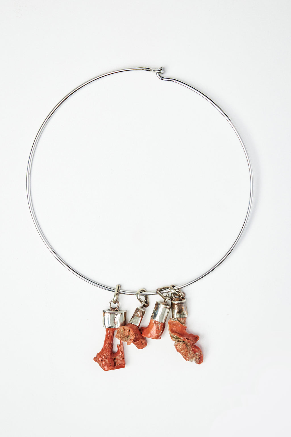Coral Multi Charm Choker Necklace