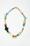 Mixed Bead Necklace with Eye Pendant