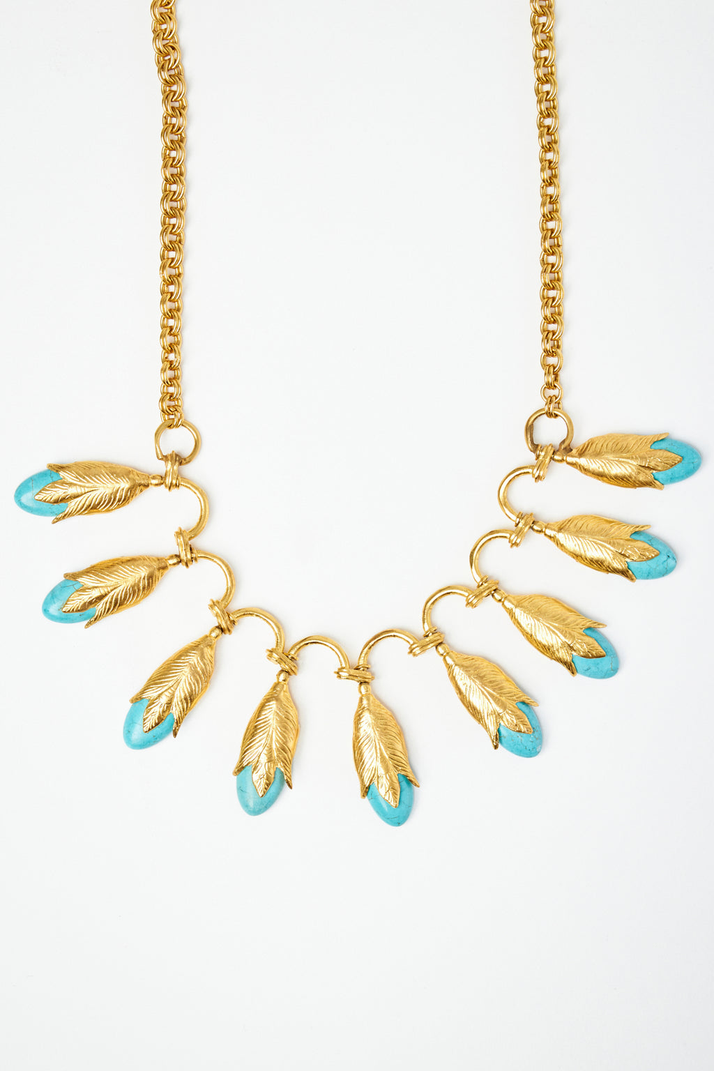 Turquoise Tulip Form Necklace