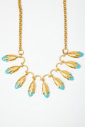 Turquoise Tulip Form Necklace