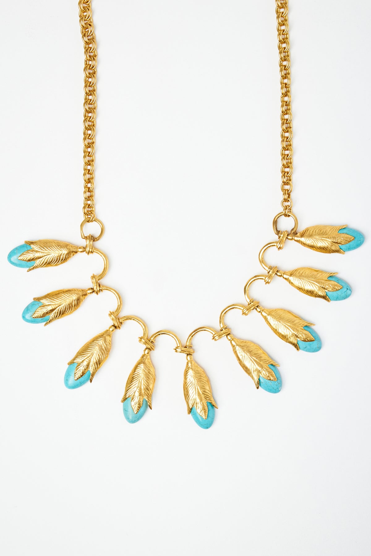 Turquoise Tulip Form Necklace