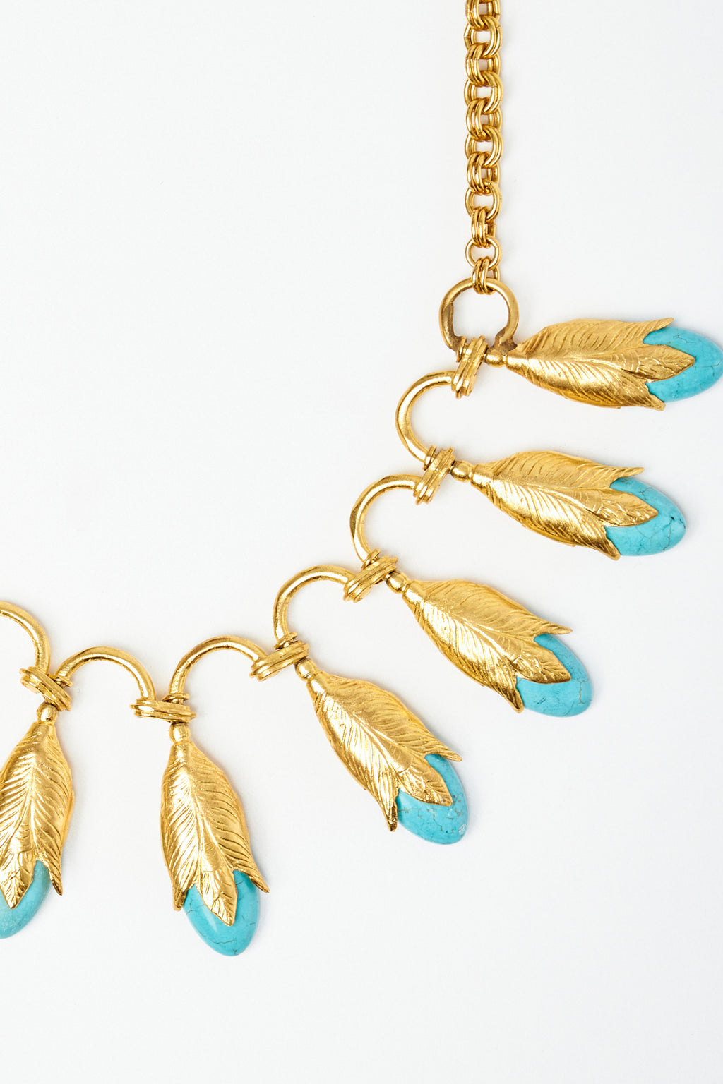 Turquoise Tulip Form Necklace