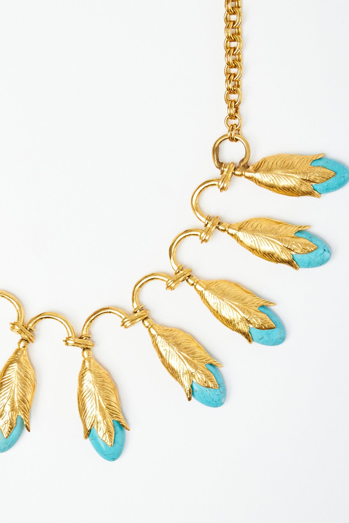 Turquoise Tulip Form Necklace
