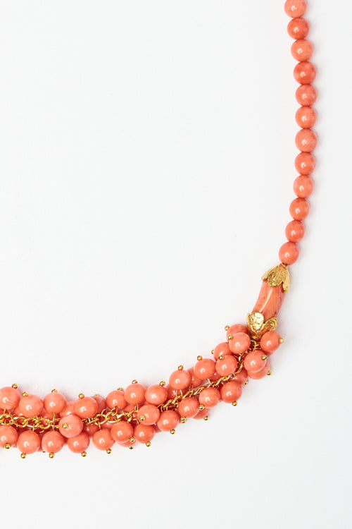 Coral Beaded Necklace