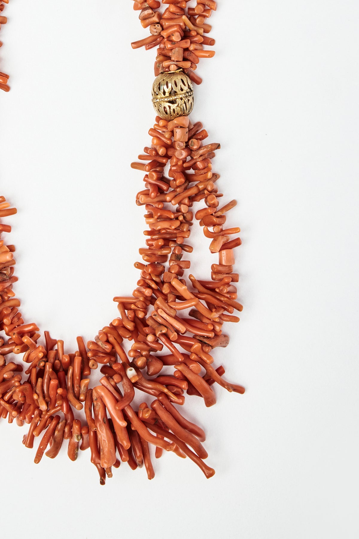 Vintage Coral Chain Necklace