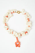 Coral & White Coral Bead Necklace